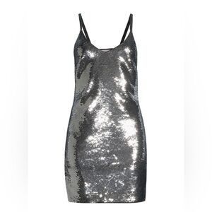 NWT Michael Kors Silver Sequin Dress